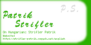 patrik strifler business card